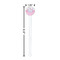 Princess & Diamond Print White Plastic 7" Stir Stick - Round - Dimensions