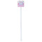 Princess & Diamond Print White Plastic Stir Stick - Double Sided - Square - Single Stick