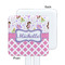 Princess & Diamond Print White Plastic Stir Stick - Single Sided - Square - Approval