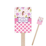 Princess & Diamond Print 6.25" Rectangle Wooden Stir Sticks - Double Sided (Personalized)