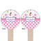 Princess & Diamond Print Wooden 6" Food Pick - Round - Double Sided - Front & Back