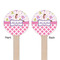 Princess & Diamond Print Wooden 6" Stir Stick - Round - Double Sided - Front & Back