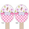 Princess & Diamond Print Wooden Food Pick - Oval - Double Sided - Front & Back