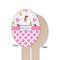 Princess & Diamond Print Wooden Food Pick - Oval - Single Sided - Front & Back