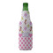 Princess & Diamond Print Zipper Bottle Cooler - FRONT (bottle)