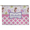 Princess & Diamond Print Zipper Pouch Large (Front)