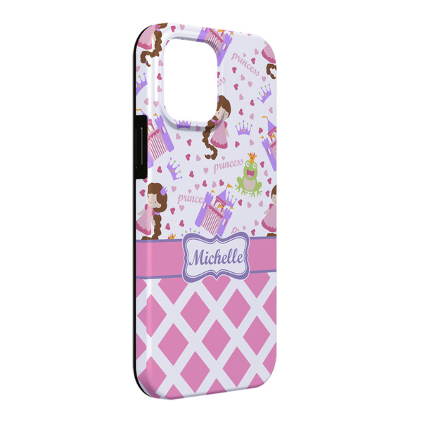 Custom Princess & Diamond Print iPhone Case - Rubber Lined - iPhone 13 Pro Max (Personalized)