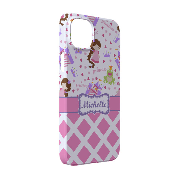 Custom Princess & Diamond Print iPhone Case - Plastic - iPhone 14 (Personalized)