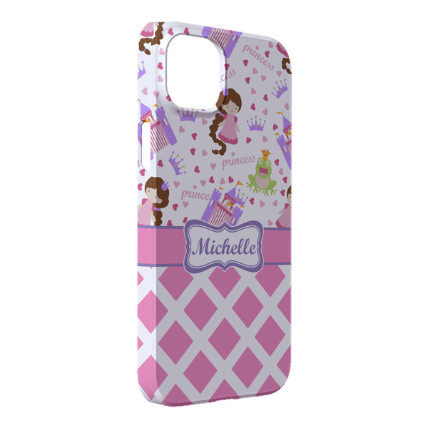 Custom Princess & Diamond Print iPhone Case - Plastic - iPhone 14 Plus (Personalized)