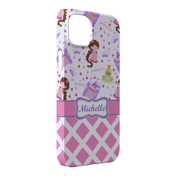 Custom Princess & Diamond Print iPhone Case - Plastic - iPhone 14 Pro Max (Personalized)