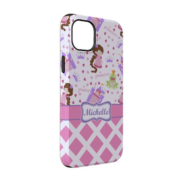 Custom Princess & Diamond Print iPhone Case - Rubber Lined - iPhone 14 Pro (Personalized)