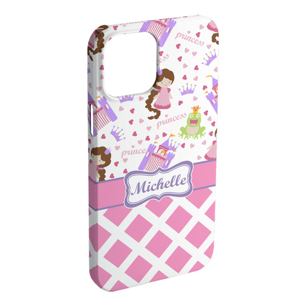 Custom Princess & Diamond Print iPhone Case - Plastic - iPhone 15 Plus (Personalized)