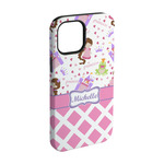 Princess & Diamond Print iPhone Case - Rubber Lined - iPhone 15 (Personalized)