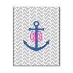 Monogram Anchor Wood Print - 11x14