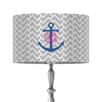 Monogram Anchor 12" Drum Lamp Shade - Fabric