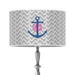 Monogram Anchor 12" Drum Lamp Shade - Poly-film