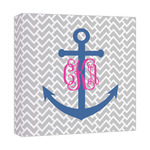 Monogram Anchor Canvas Print - 12x12