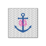 Monogram Anchor Wood Print - 12x12