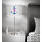 Monogram Anchor 13 inch drum lamp shade - in room