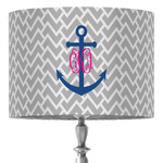 Monogram Anchor 16" Drum Lamp Shade - Fabric