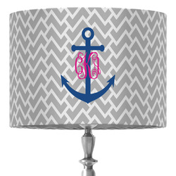 Monogram Anchor 16" Drum Lamp Shade - Fabric