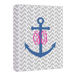 Monogram Anchor Canvas Print - 16x20