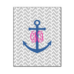 Monogram Anchor Wood Print - 16x20