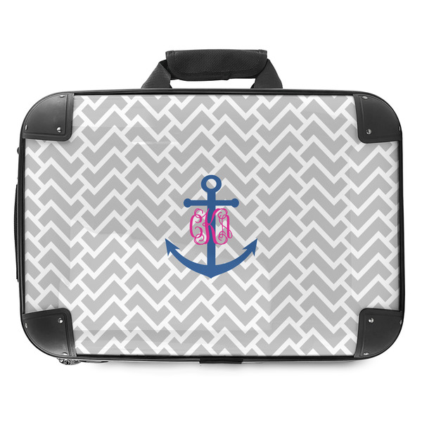 Custom Monogram Anchor Hard Shell Briefcase - 18"