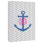 Monogram Anchor Canvas Print - 20x30