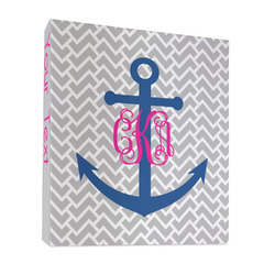 Monogram Anchor 3 Ring Binder - Full Wrap - 1"