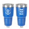 Monogram Anchor 30 oz Stainless Steel Ringneck Tumbler - Blue - Double Sided - Front & Back