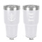 Monogram Anchor 30 oz Stainless Steel Ringneck Tumbler - White - Double Sided - Front & Back