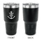 Monogram Anchor 30 oz Stainless Steel Ringneck Tumblers - Black - Single Sided - APPROVAL