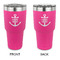 Monogram Anchor 30 oz Stainless Steel Ringneck Tumblers - Pink - Double Sided - APPROVAL