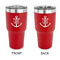 Monogram Anchor 30 oz Stainless Steel Ringneck Tumblers - Red - Double Sided - APPROVAL