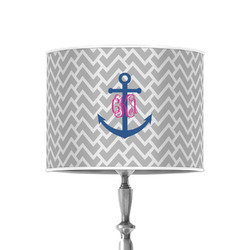 Monogram Anchor 8" Drum Lamp Shade - Poly-film