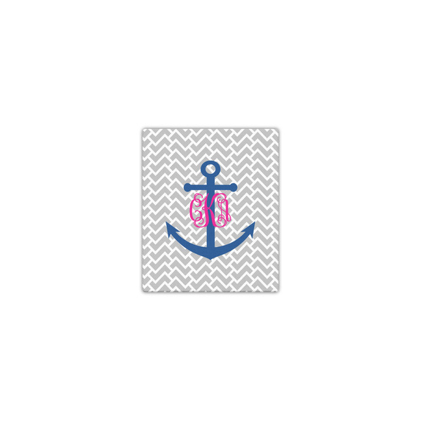 Custom Monogram Anchor Canvas Print - 8x10