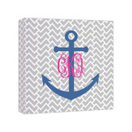 Monogram Anchor Canvas Print - 8x8