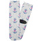 Monogram Anchor Adult Crew Socks - Single Pair - Front and Back