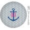 Monogram Anchor Appetizer / Dessert Plate