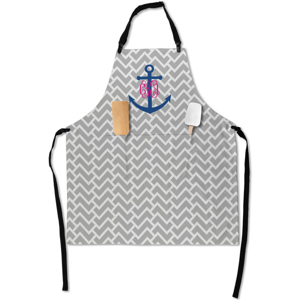 Custom Monogram Anchor Apron With Pockets