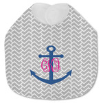 Monogram Anchor Jersey Knit Baby Bib