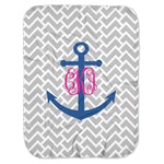 Monogram Anchor Baby Swaddling Blanket (Personalized)