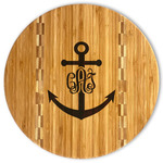 Monogram Anchor Bamboo Cutting Board