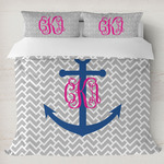 Monogram Anchor Duvet Cover Set - King (Personalized)