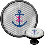 Monogram Anchor Cabinet Knob (Black) (Personalized)