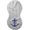 Monogram Anchor Burp Peanut Shaped Flat