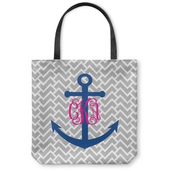 Monogram Anchor Canvas Tote Bag (Personalized)