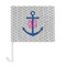 Monogram Anchor Car Flag - Large - FRONT