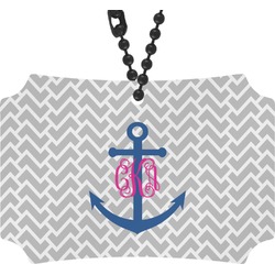 Monogram Anchor Rear View Mirror Ornament (Personalized)